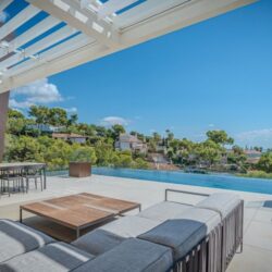 Architectural new build villa with sea views and rooftop spa for sale in costa d’en blanes