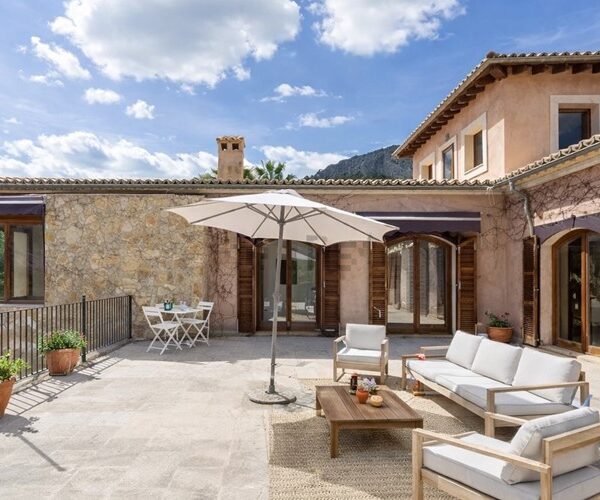 Elegant six-bedroom country house for sale in bunyola with guest casita, tower and pool