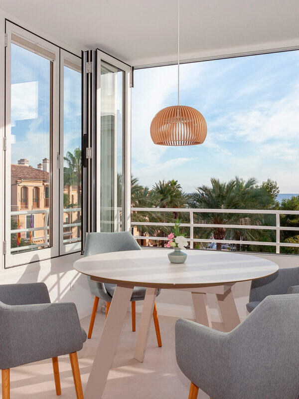 Coastal apartment with private terraces & parking for sale in puerto portals