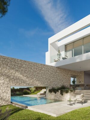 Contemporary four-bedroom villa with private pool in cala vinyes