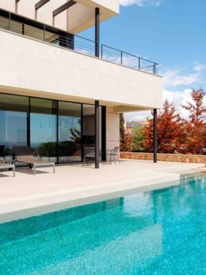 Contemporary sea & mountain view villa with rooftop pool for sale in sa cabaneta