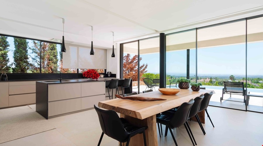 Contemporary sea & mountain view villa with rooftop pool for sale in sa cabaneta